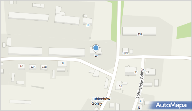 Lubiechów Górny, Lubiechów Górny, 19, mapa Lubiechów Górny