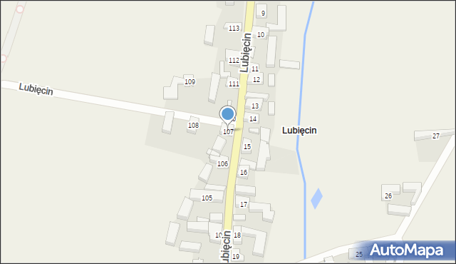 Lubięcin, Lubięcin, 107, mapa Lubięcin