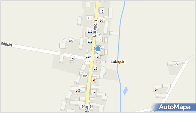 Lubięcin, Lubięcin, 14, mapa Lubięcin