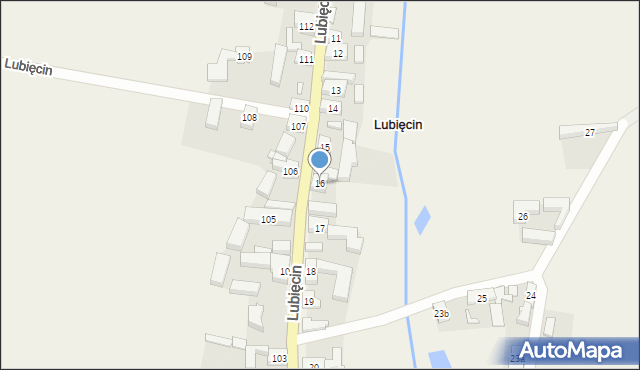 Lubięcin, Lubięcin, 16, mapa Lubięcin