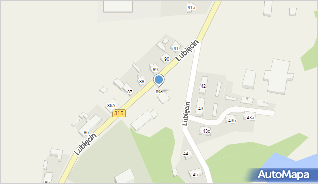 Lubięcin, Lubięcin, 89a, mapa Lubięcin