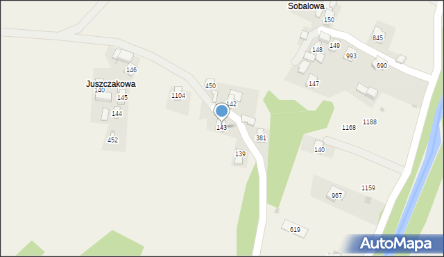 Lubień, Lubień, 143, mapa Lubień