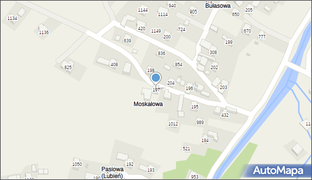 Lubień, Lubień, 197, mapa Lubień