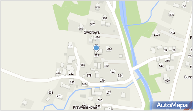 Lubień, Lubień, 533, mapa Lubień