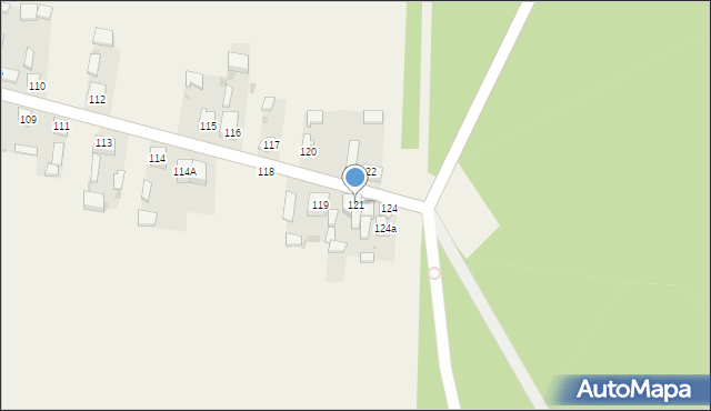 Lubień, Lubień, 121, mapa Lubień