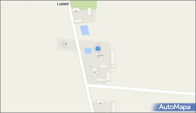 Lubień, Lubień, 13, mapa Lubień