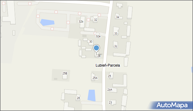 Lubień, Lubień, 28a, mapa Lubień