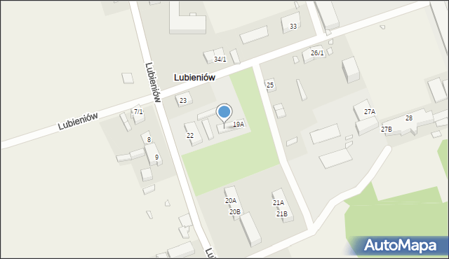 Lubieniów, Lubieniów, 19B, mapa Lubieniów