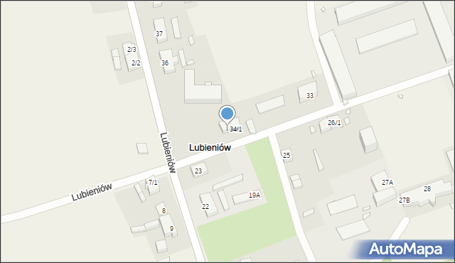 Lubieniów, Lubieniów, 34/2, mapa Lubieniów