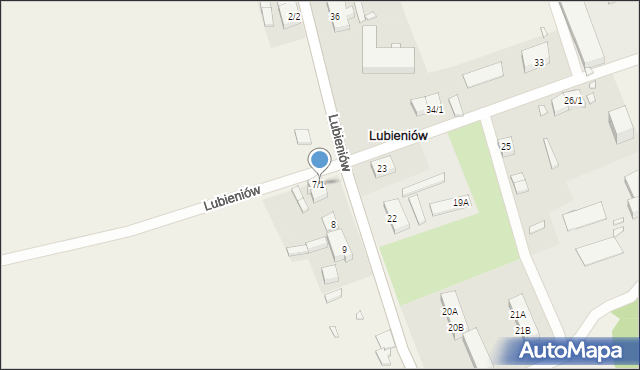 Lubieniów, Lubieniów, 7/1, mapa Lubieniów