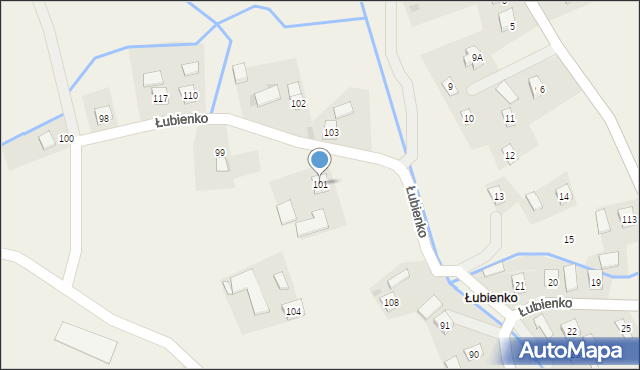 Łubienko, Łubienko, 101, mapa Łubienko