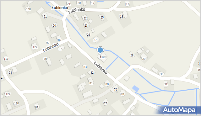 Łubienko, Łubienko, 115, mapa Łubienko