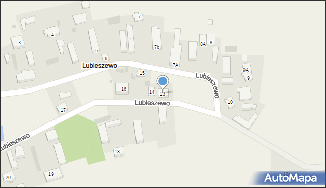 Lubieszewo, Lubieszewo, 13, mapa Lubieszewo