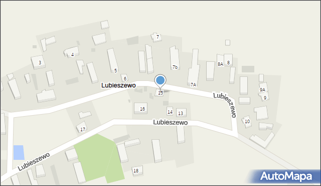 Lubieszewo, Lubieszewo, 15, mapa Lubieszewo