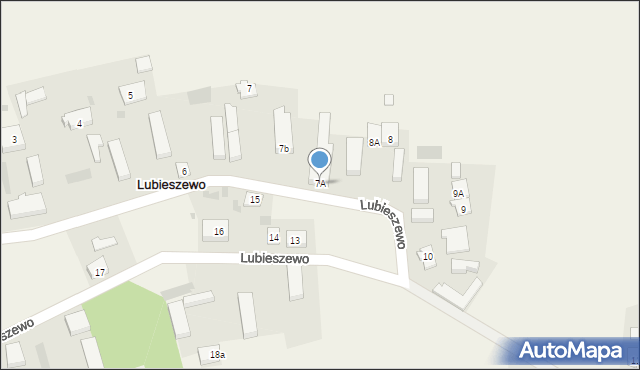 Lubieszewo, Lubieszewo, 7A, mapa Lubieszewo