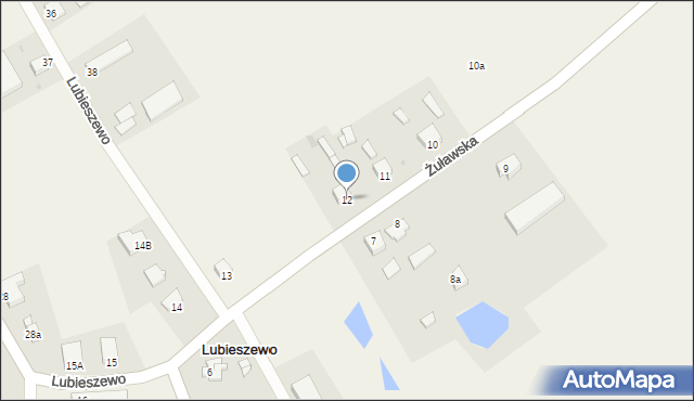 Lubieszewo, Lubieszewo, 12, mapa Lubieszewo