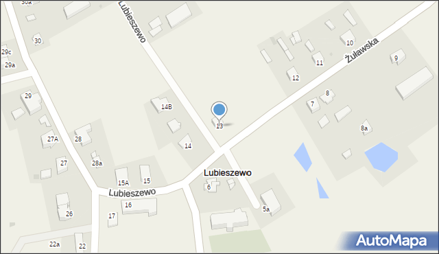 Lubieszewo, Lubieszewo, 13, mapa Lubieszewo