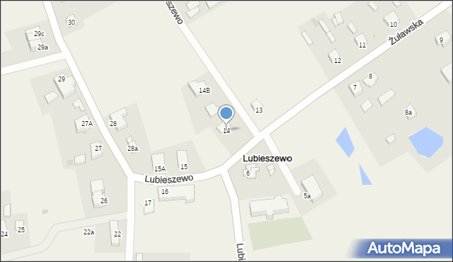 Lubieszewo, Lubieszewo, 14, mapa Lubieszewo