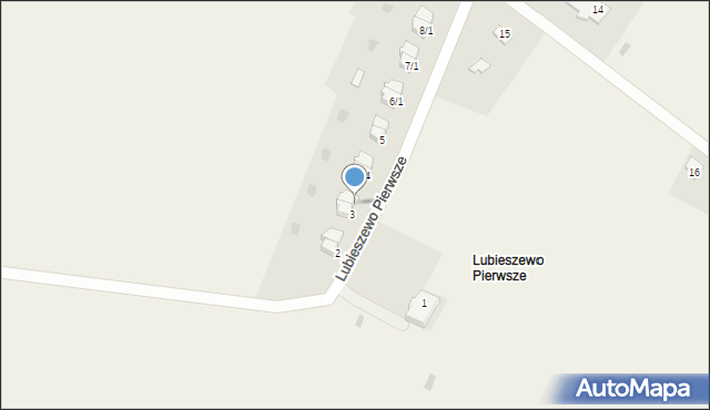 Lubieszewo Pierwsze, Lubieszewo Pierwsze, 3/2, mapa Lubieszewo Pierwsze