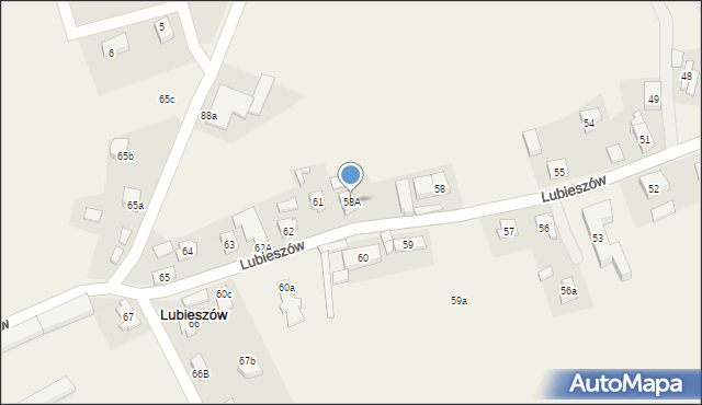 Lubieszów, Lubieszów, 58A, mapa Lubieszów