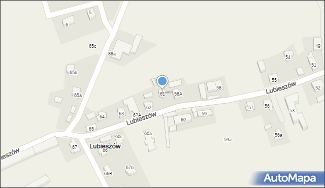 Lubieszów, Lubieszów, 61, mapa Lubieszów