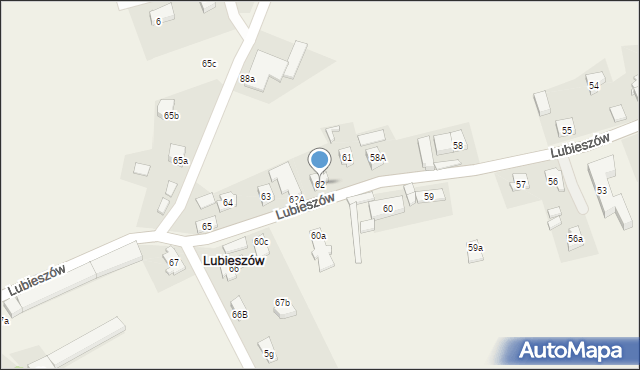 Lubieszów, Lubieszów, 62, mapa Lubieszów