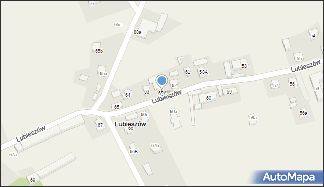 Lubieszów, Lubieszów, 62A, mapa Lubieszów