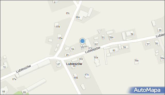 Lubieszów, Lubieszów, 63, mapa Lubieszów