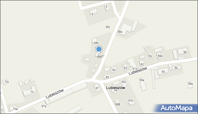 Lubieszów, Lubieszów, 65a, mapa Lubieszów