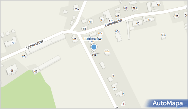 Lubieszów, Lubieszów, 66B, mapa Lubieszów