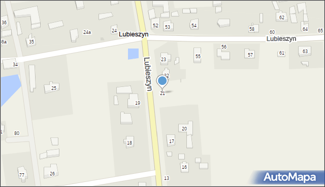 Lubieszyn, Lubieszyn, 21, mapa Lubieszyn