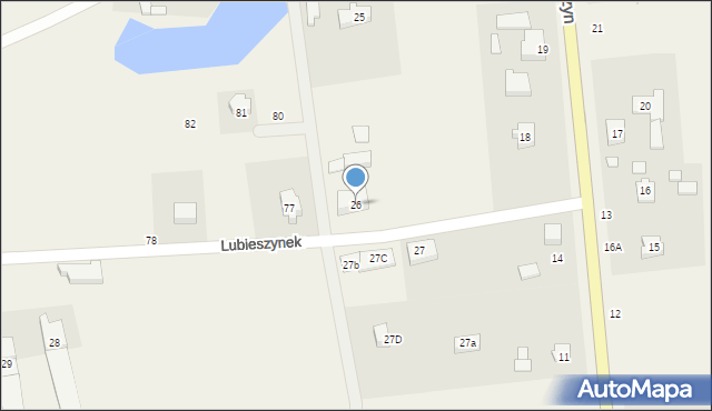 Lubieszyn, Lubieszyn, 26, mapa Lubieszyn