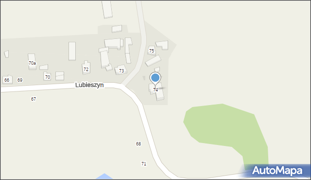 Lubieszyn, Lubieszyn, 74, mapa Lubieszyn