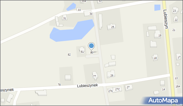 Lubieszyn, Lubieszyn, 80, mapa Lubieszyn