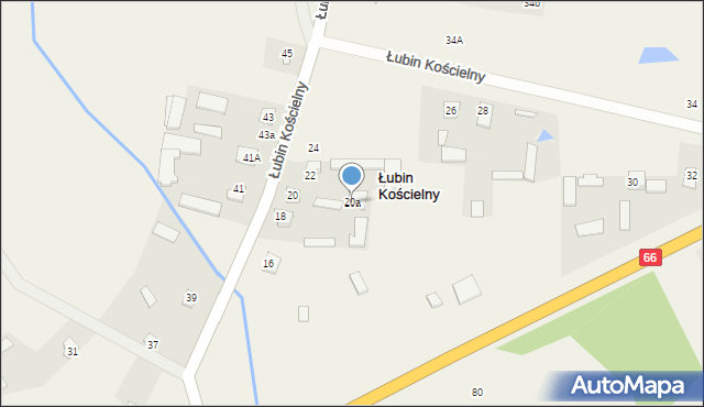 Łubin Kościelny, Łubin Kościelny, 20a, mapa Łubin Kościelny