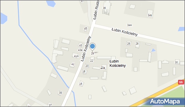 Łubin Kościelny, Łubin Kościelny, 24, mapa Łubin Kościelny