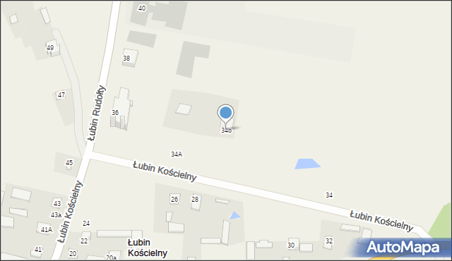 Łubin Kościelny, Łubin Kościelny, 34b, mapa Łubin Kościelny