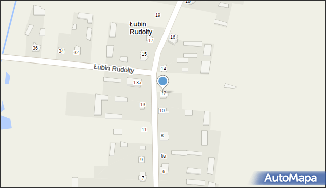 Łubin Rudołty, Łubin Rudołty, 12, mapa Łubin Rudołty