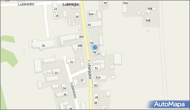 Lubinicko, Lubinicko, 52A, mapa Lubinicko