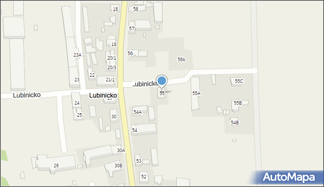 Lubinicko, Lubinicko, 55, mapa Lubinicko