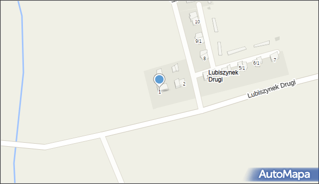 Lubiszynek Drugi, Lubiszynek Drugi, 1, mapa Lubiszynek Drugi