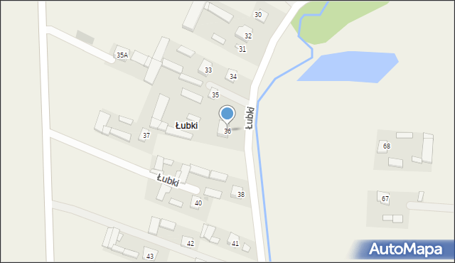 Łubki, Łubki, 36, mapa Łubki