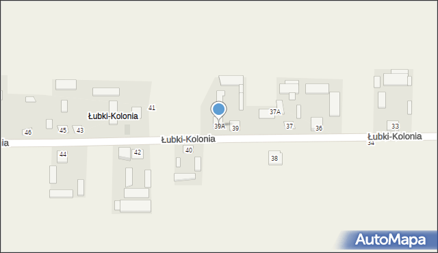 Łubki-Kolonia, Łubki-Kolonia, 39A, mapa Łubki-Kolonia