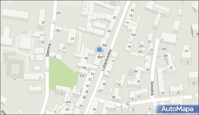 Lublin, Lubartowska, 56A, mapa Lublina