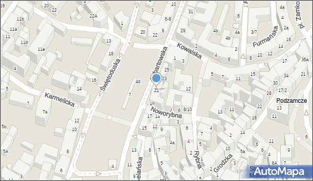 Lublin, Lubartowska, 21, mapa Lublina