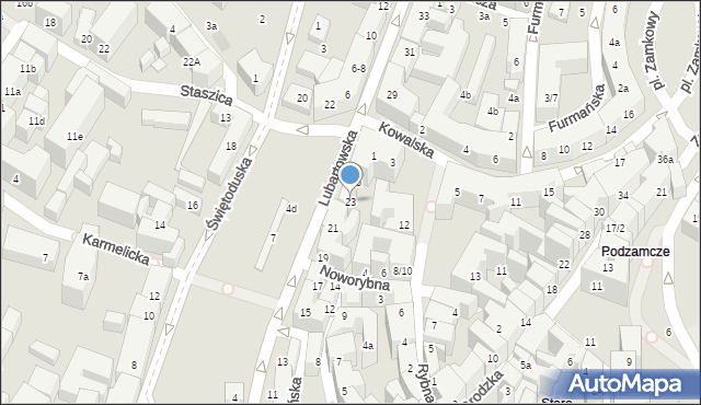 Lublin, Lubartowska, 23, mapa Lublina