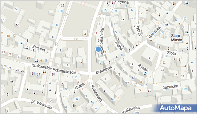 Lublin, Lubartowska, 3, mapa Lublina