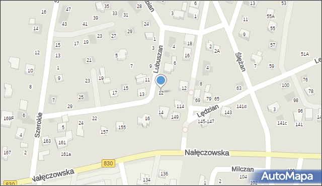 Lublin, Lubuszan, 12, mapa Lublina