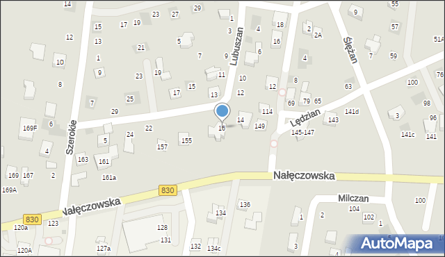 Lublin, Lubuszan, 16, mapa Lublina