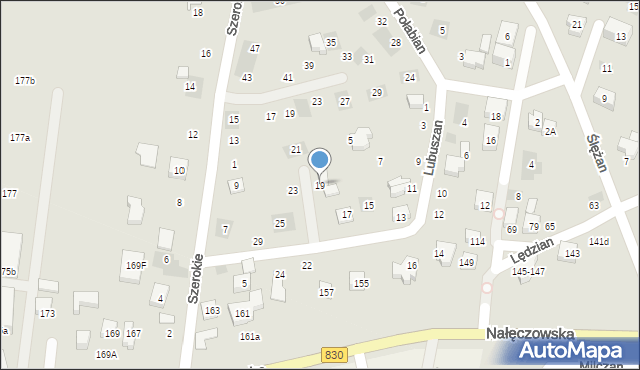 Lublin, Lubuszan, 19, mapa Lublina